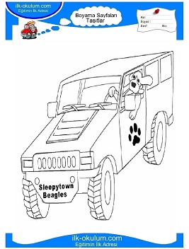 Çocuklar İçin Hummer Boyama Sayfaları 